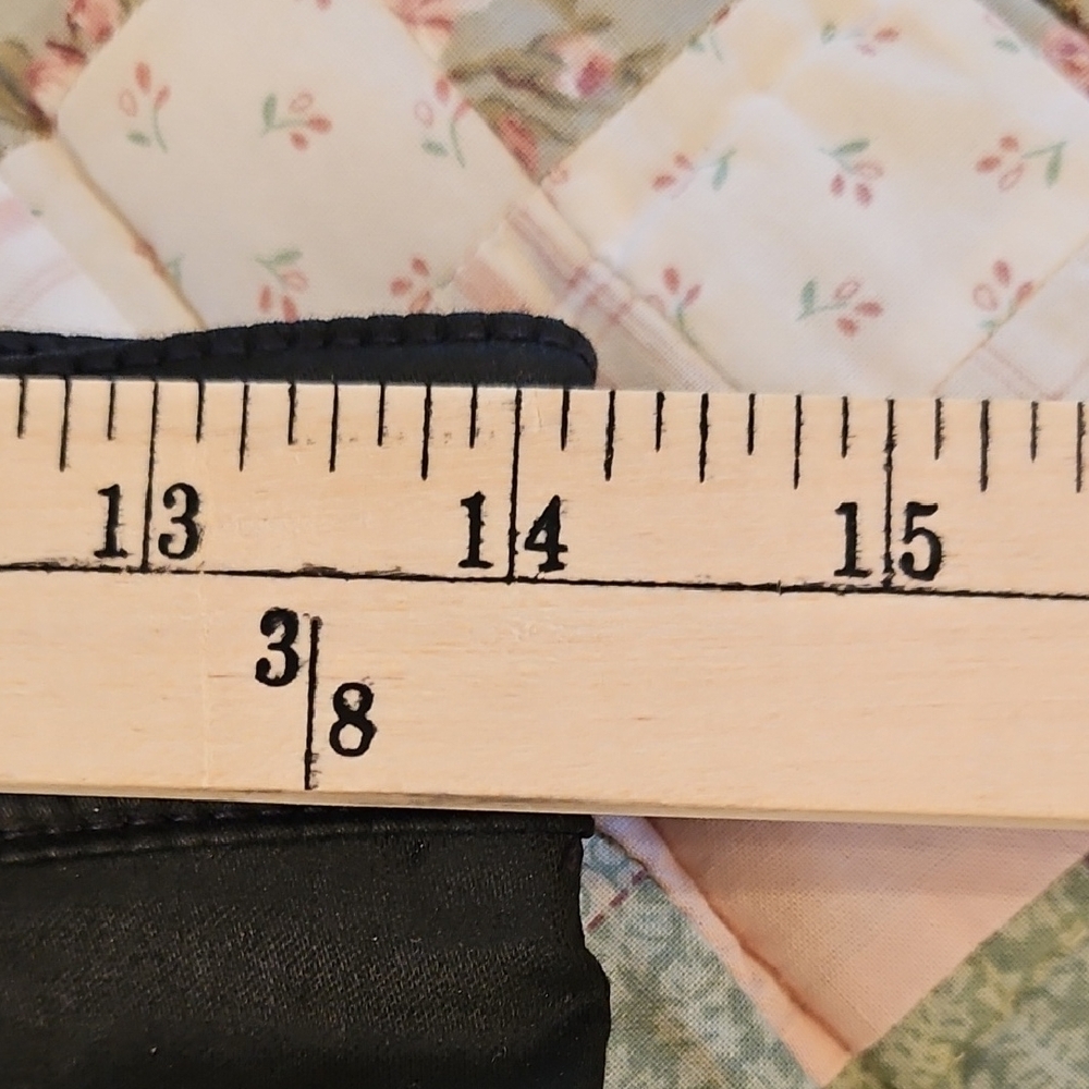 Madewell Black 10" High Rise Skinny Pants -Leather Edition - Picture 3 of 8